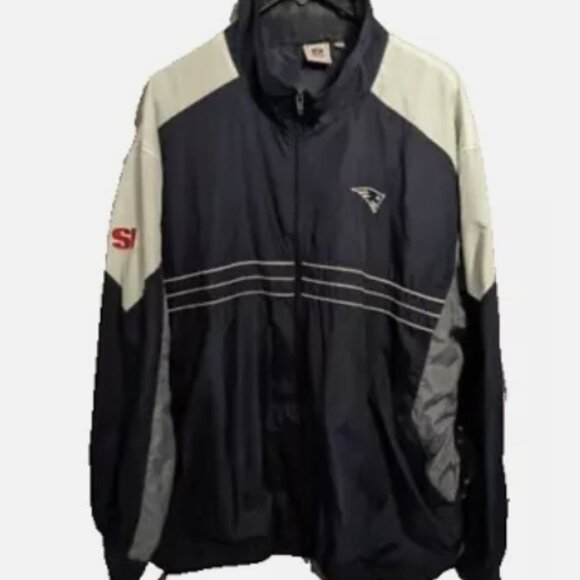 Windbreaker New England Patriots Jacket Size 2XL NFL SI Embroidered - Picture 11 of 15